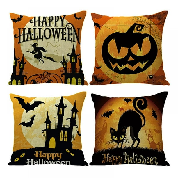 Halloween Decorations Pillowcases Gnomes Trick Or Treat Pumpkin Cushion Cover